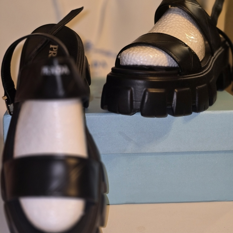 Prada Women's Black Strappy Sandals